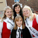 From left: Danielle Storli (17), Heather Solberg (18), Jordan Gerard (17) and Emily Myrah (10) from Spring Grove - participants in the "Miss Syttende Mai 2011" competition  (Photo: Lise Åserud / Scanpix)